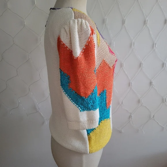Vintage Exquisite & Colorful Pullover Sweater By Alexandria • Size Large - Picture 4 of 6